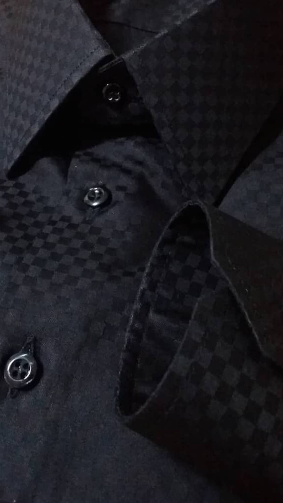 Camisa Fio Egípcio Designer Italiano Nero