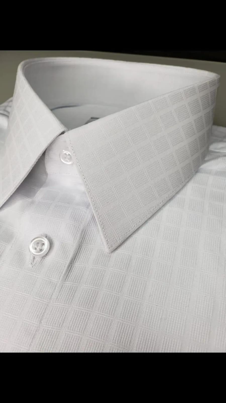 Camisa Fio Egípcio Designer Italiano Bianco Trama