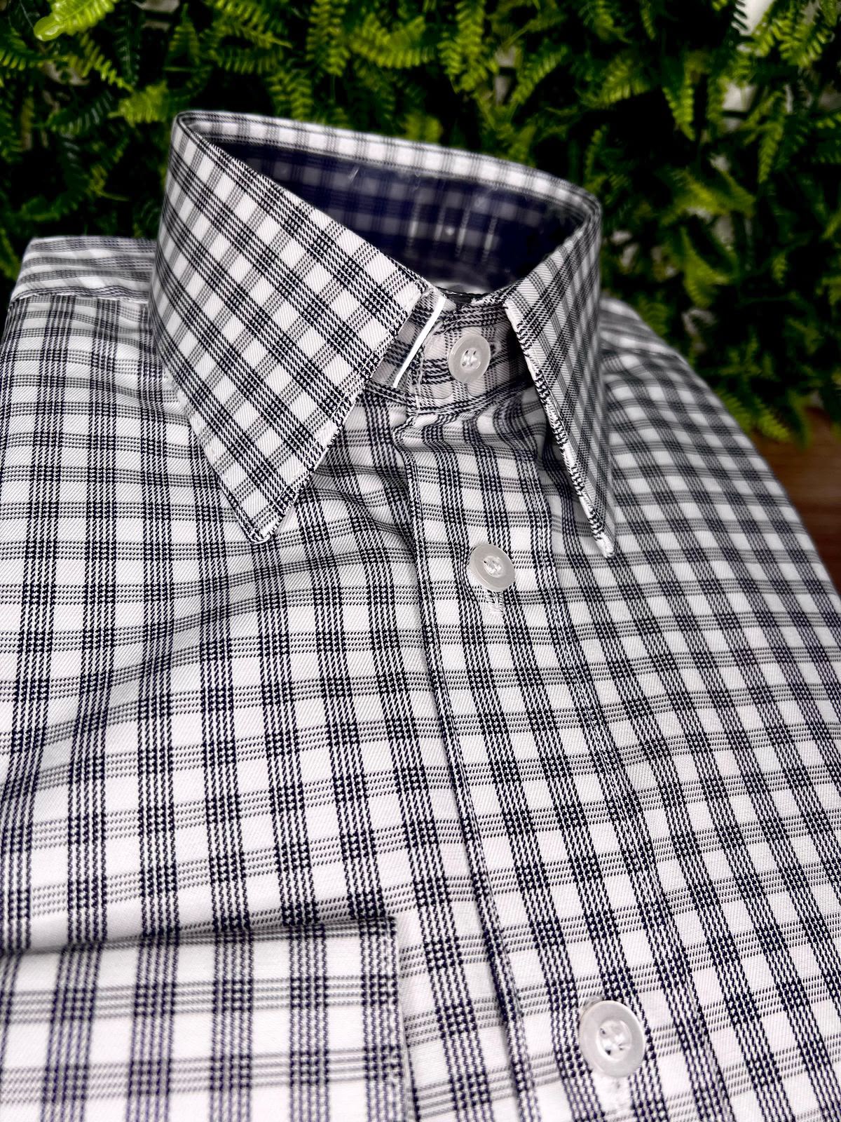 Camisa Fio Egípcio Designer — Principe di Galles