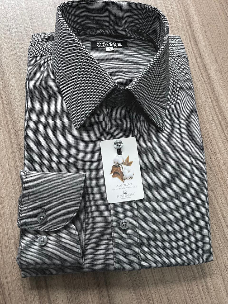 Camisa Fibra de Bambu Antracite