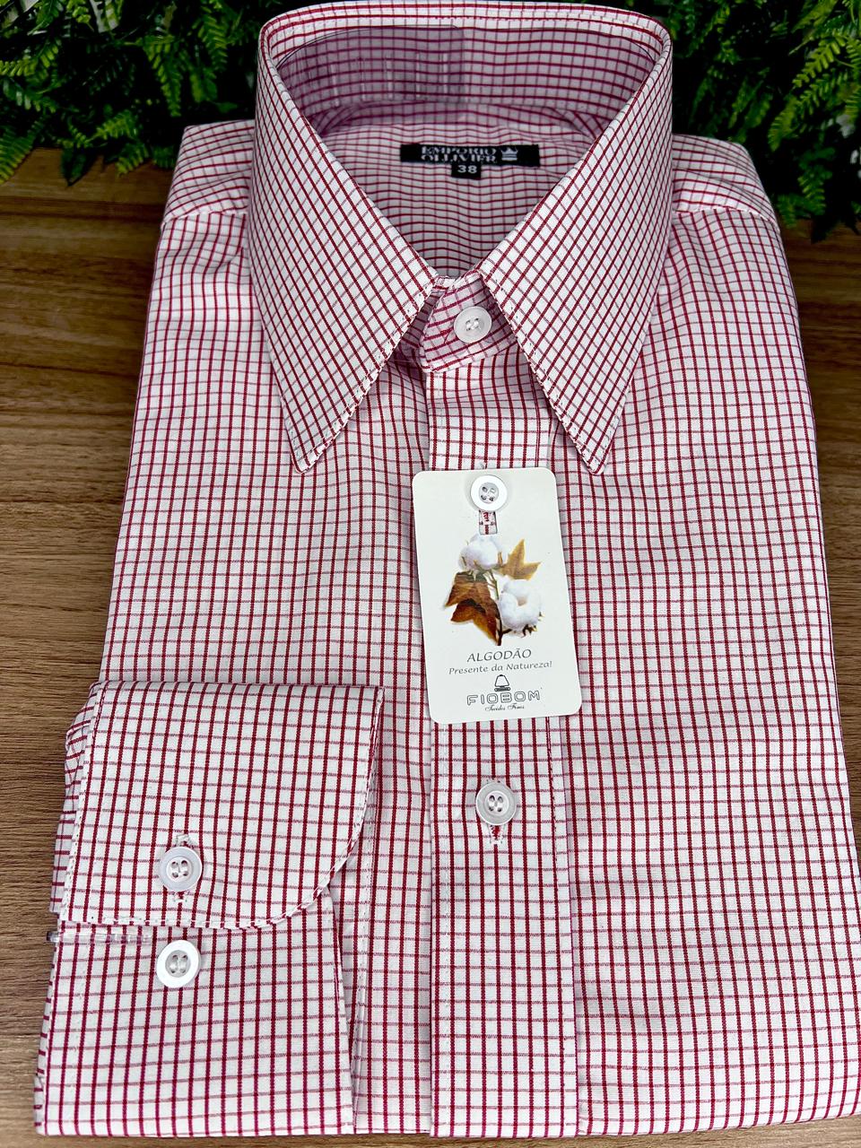 Camisa Classic Premium Fio 80 Bordeaux