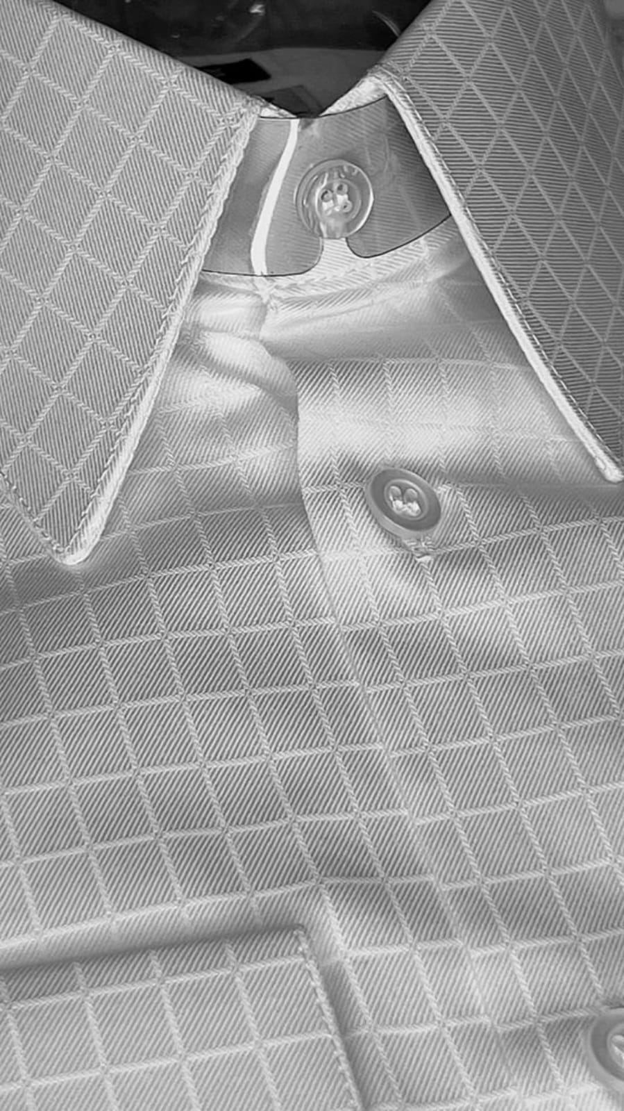 Camisa Fio Egípcio Designer — Argento Rombo