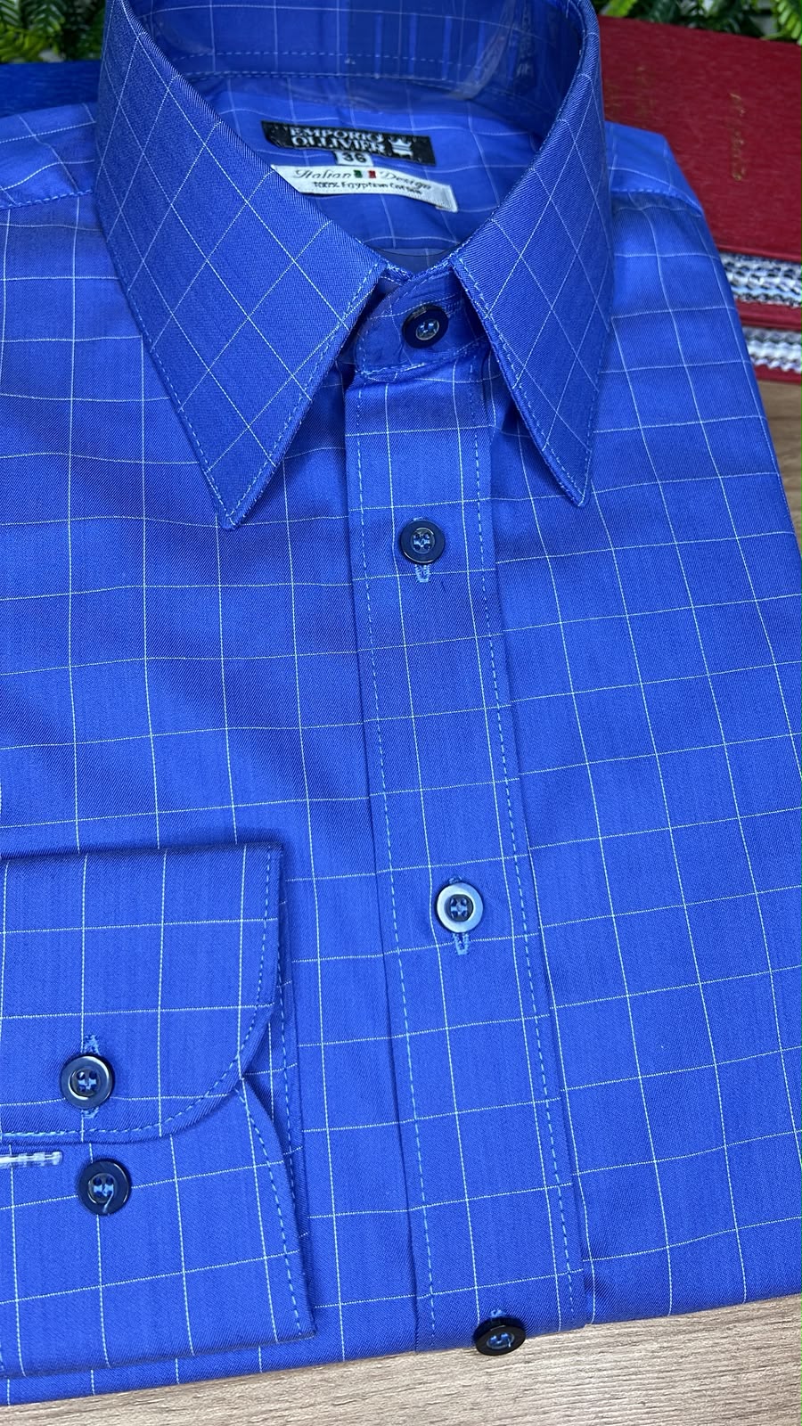 Camisa Fio Egípcio Designer — Blu Finestra
