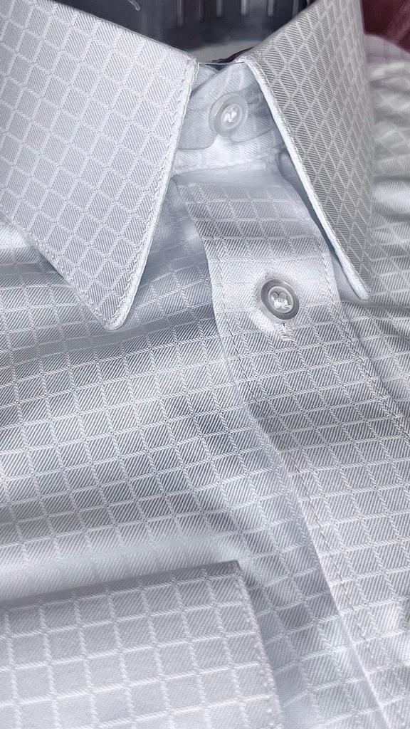 Camisa Fio Egípcio Designer Italiano Bianco Diamante